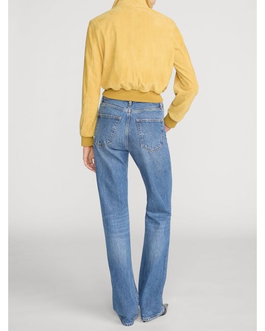 FRAME Yellow The Suede Ace Jacket