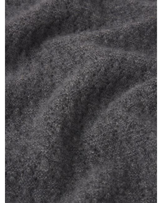 FRAME Gray The Gathered Honeycomb Sweater