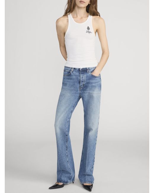 FRAME White Ritz Rib Tank