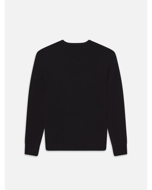 FRAME Black Superfine Crewneck Sweater for men