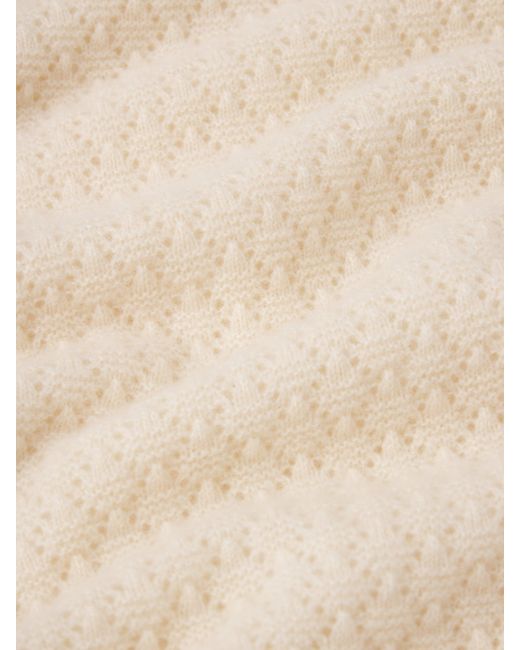 FRAME White The Gathered Honeycomb Sweater