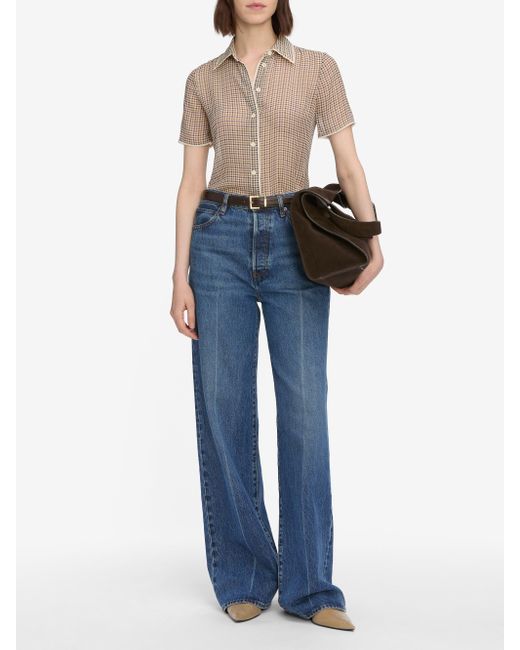 FRAME Natural The Silk Check Shirt