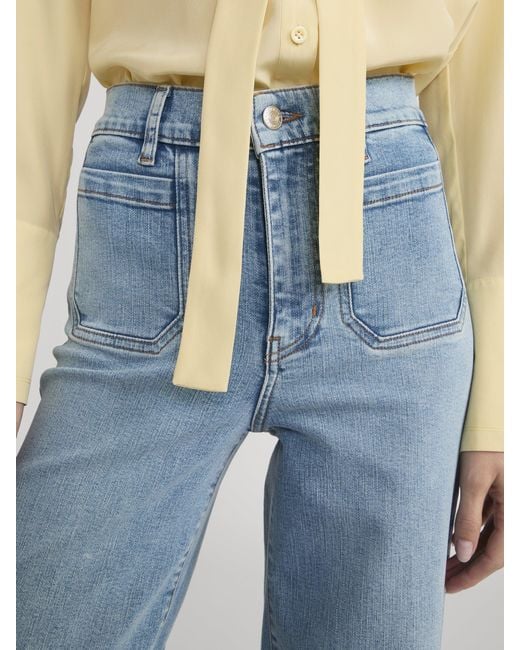 FRAME Blue Le Slim Palazzo Modernist Pocket