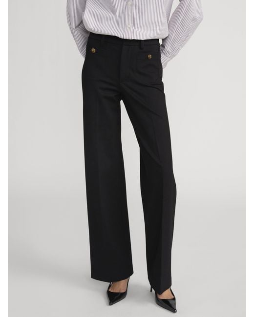 FRAME Black The Slim Palazzo Trouser