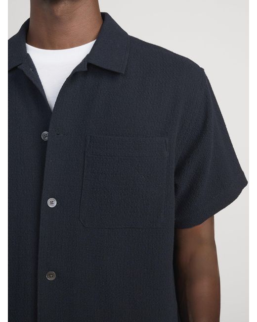 FRAME Blue Open Weave Shirt