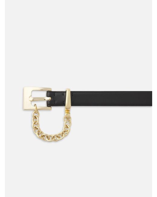 FRAME Black The Chain Detail Belt