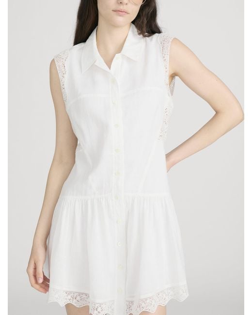 FRAME White The Embroidered Day Dress