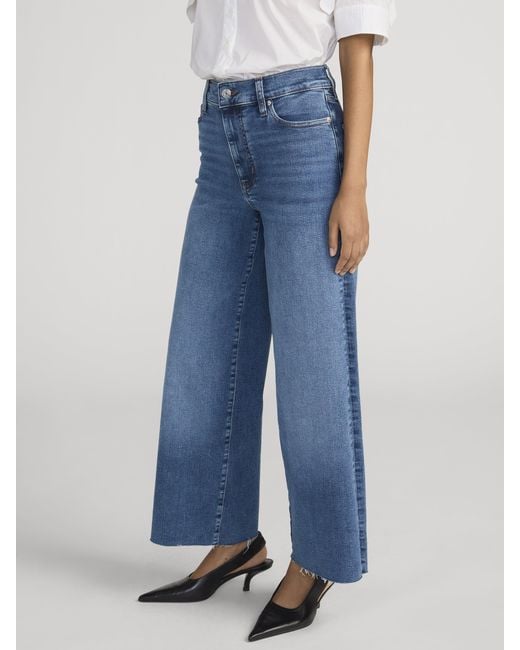 FRAME Blue Le Slim Palazzo Long