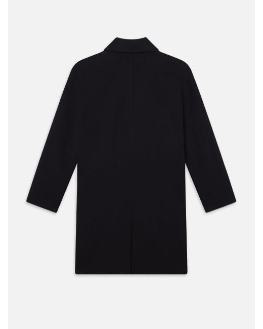 FRAME Blue Double Face Wool Overcoat for men