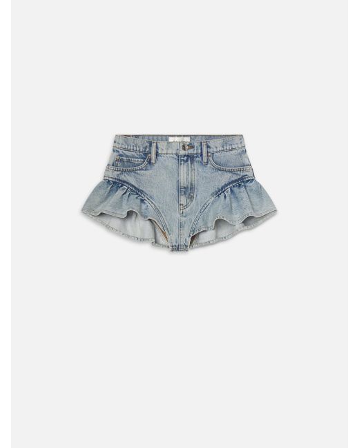 FRAME Blue The Ruffle Bloomer