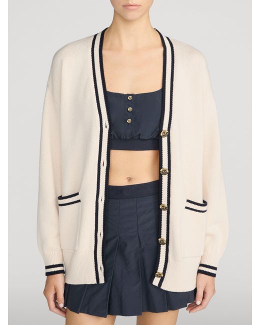 FRAME Natural The Tennis Oversized Cardigan