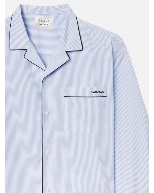 FRAME Blue Sotheby's Pajama Shirt