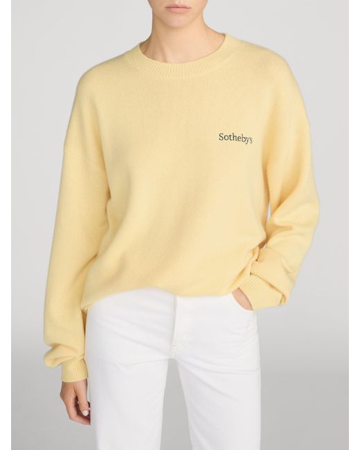 FRAME Yellow Sotheby's Cashmere Sweater for men