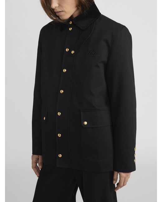 FRAME Black The Ritz Hunting Jacket