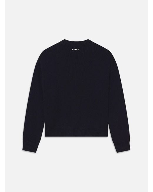FRAME Blue Sotheby's Cashmere Sweater