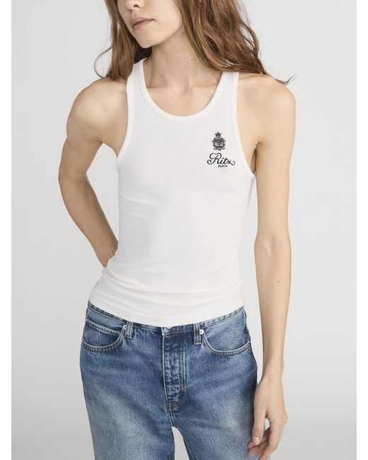 FRAME White Ritz Rib Tank