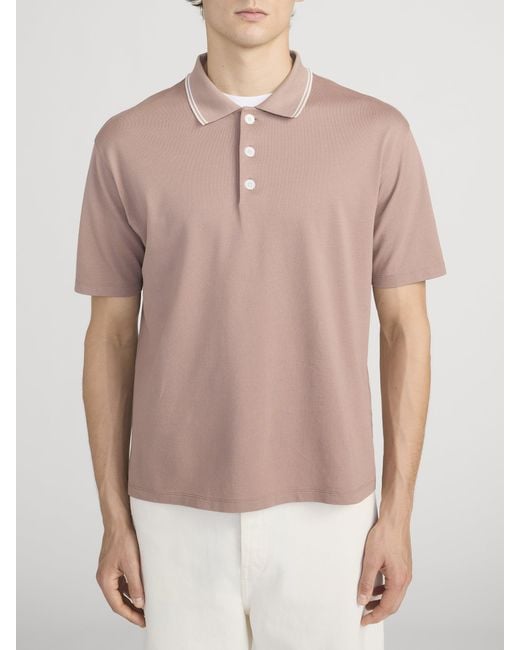 FRAME Pink Light Pique Polo