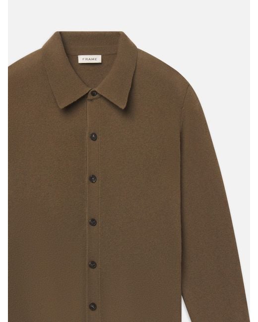 FRAME Natural Boiled Wool Shirt Sweater for men