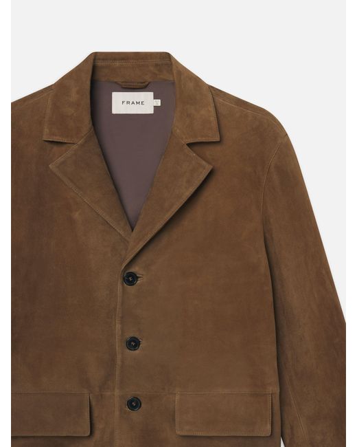 FRAME Brown Suede Blazer for men