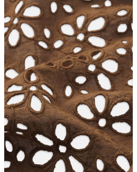 FRAME Brown The Downing Eyelet Polo
