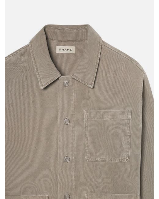FRAME Natural Canvas Chore Coat for men