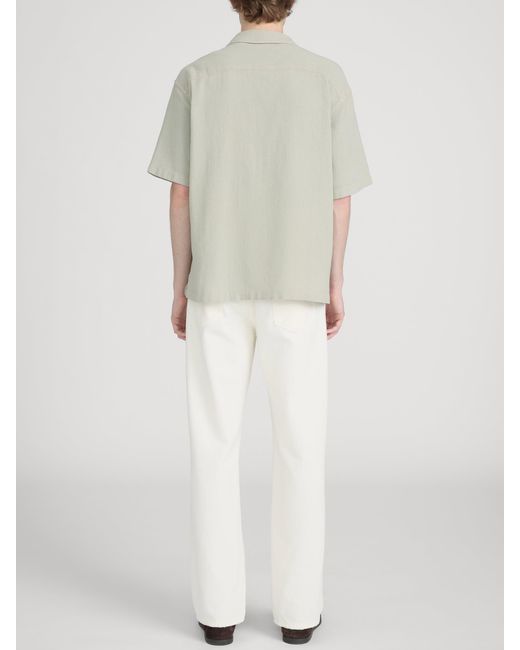 FRAME Green Textured S/s Shirt for men