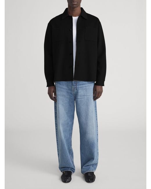 FRAME Black Double Face Wool Trucker for men