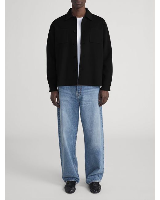 FRAME Black Double Face Wool Trucker for men