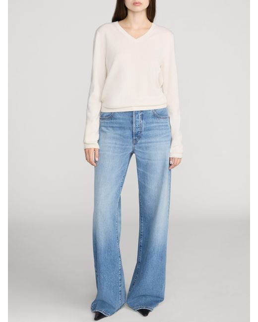 FRAME Blue The Pixie Off Duty Loose