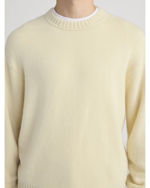 FRAME Natural Cashmere Crewneck Sweater for men