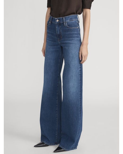 FRAME Blue Le Slim Palazzo Long