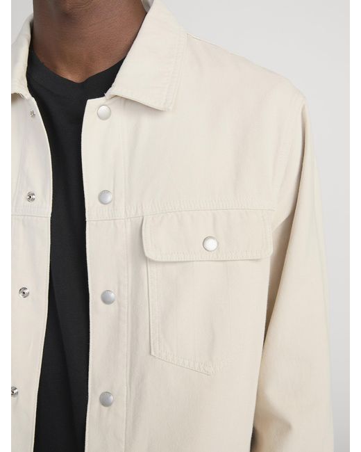 FRAME White Modern Canvas Jacket for men