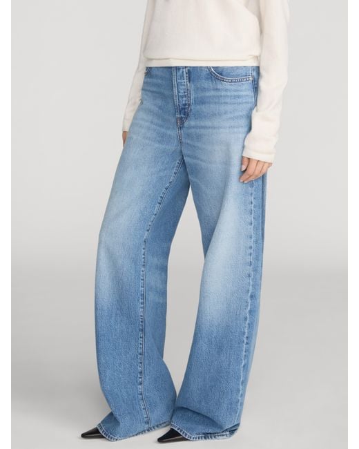 FRAME Blue The Pixie Off Duty Loose