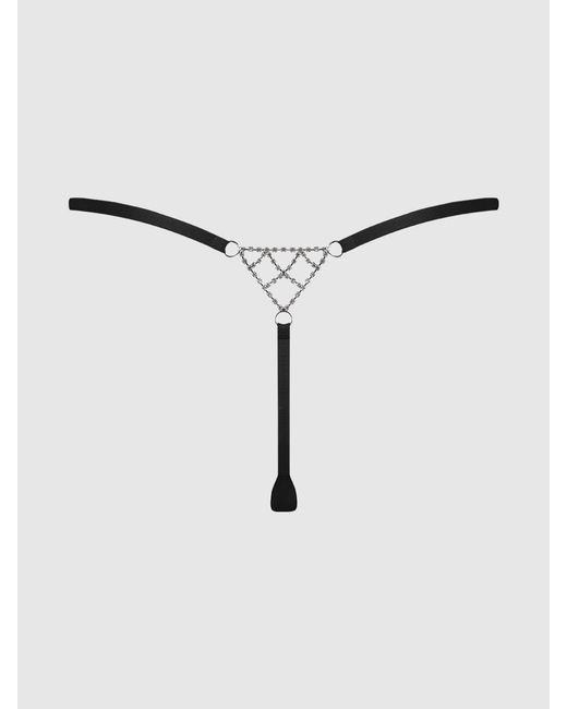 Frederick's of Hollywood Rising Star Rhinestone Net Back G-String in ...
