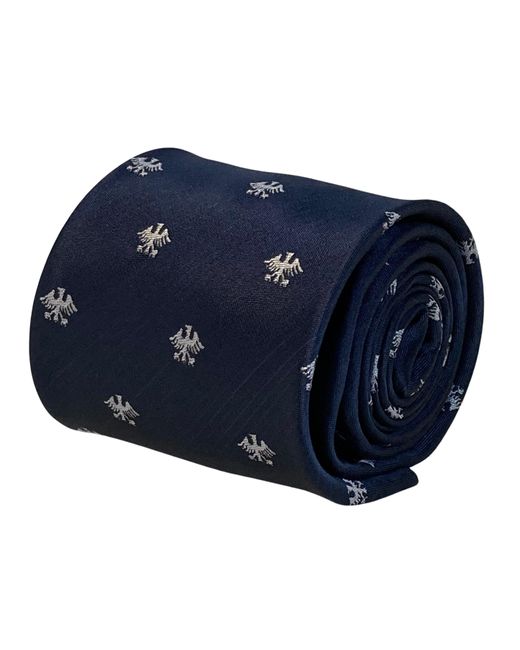 Frederick Thomas Ties Blue Navy Mens Tie With German National Symbol Federal Eagle for men