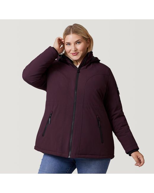 Free Country Plus Size Thermo Super Softshell® Long Jacket in Purple Lyst