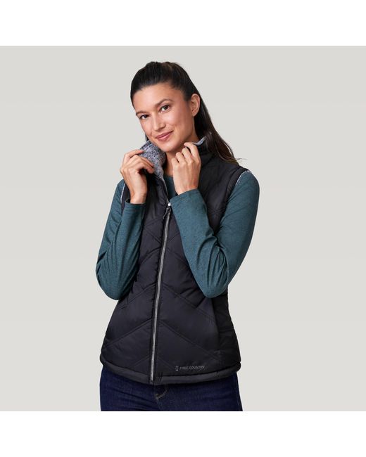 Free Country Women's Freecycle® Cloud Lite Reversible Vest in Black