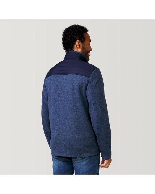 Free Country Textured Frore Sweater Knit Fleece Jacket in Blue for Men |  Lyst
