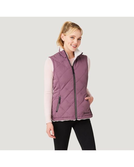 Free Country Stratus Lite Reversible Vest in Purple Lyst