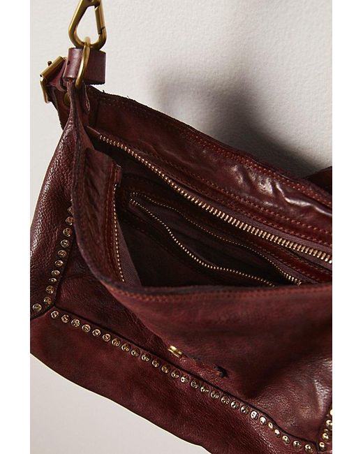 Campomaggi Brown Kleio Studded Shoulder Bag