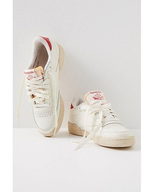 Reebok Natural Club C 85 Vintage Sneakers At Free People In Chalk Paper/astro Dust, Size: Us 7