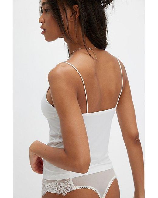 Free People White My Way Triangle Cami