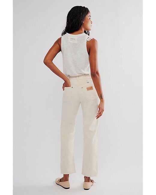 Wrangler White Sunset Mid-rise Straight Jeans