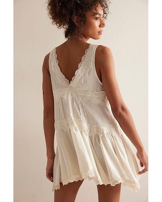 Intimately By Free People White In This Groove Mini Slip By