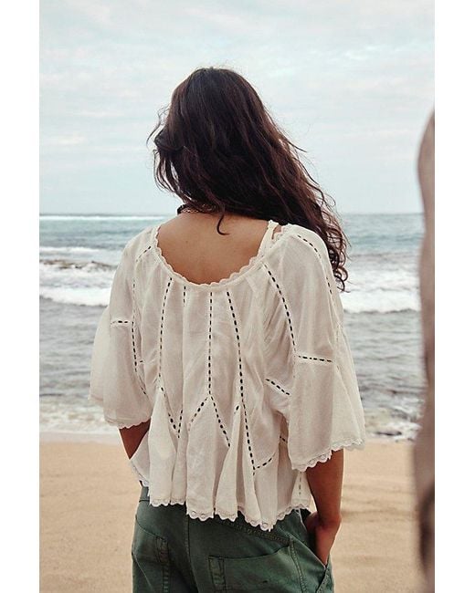 Free People Black Michelle Blouse