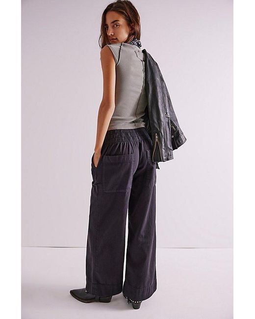 Free People Black Breezy Denim Pull-On Jeans
