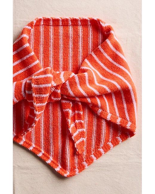 Free People Red Essential Triangle Striped Scarf