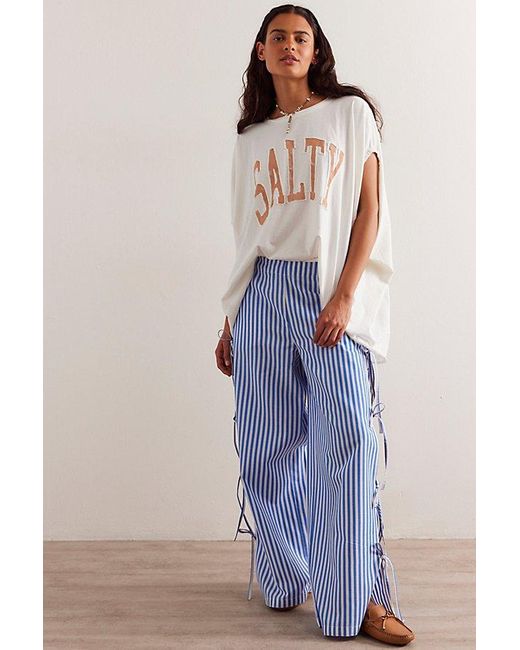Nigel Preston Blue Fp X Side-Tie Pants