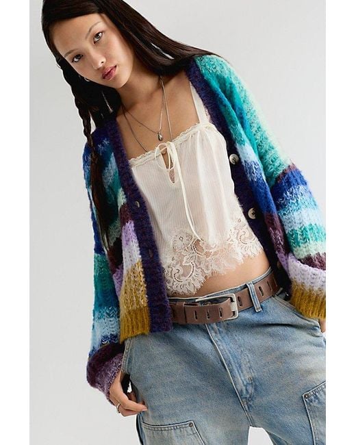 Free People Blue Dawn Knit Cardi
