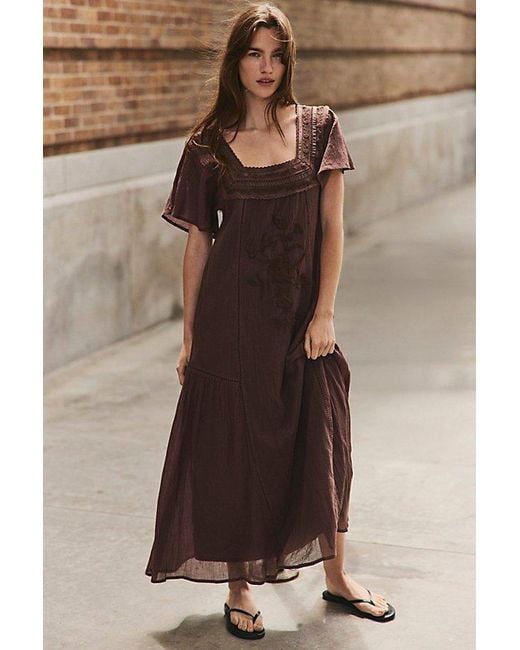 Free People Brown Forever Free Maxi Dress